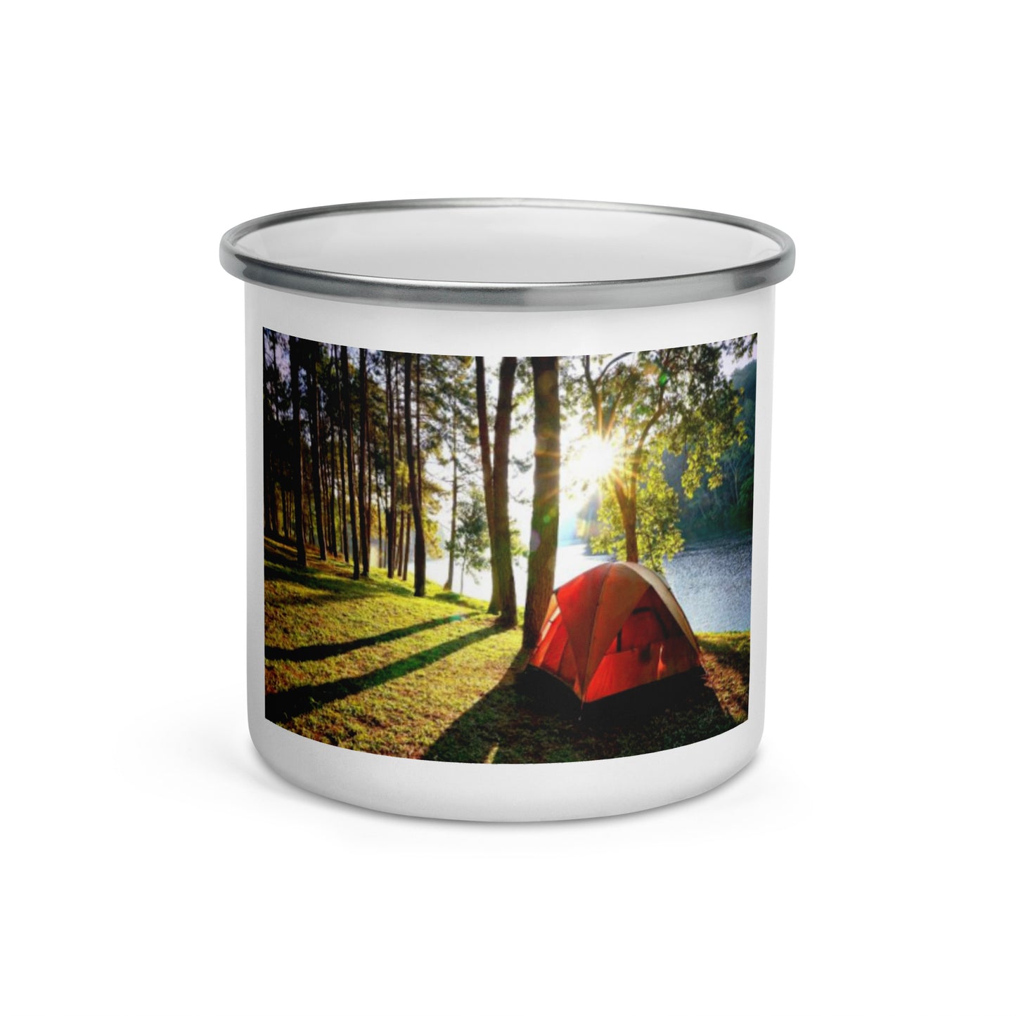 UPENDED ENAMEL MUG