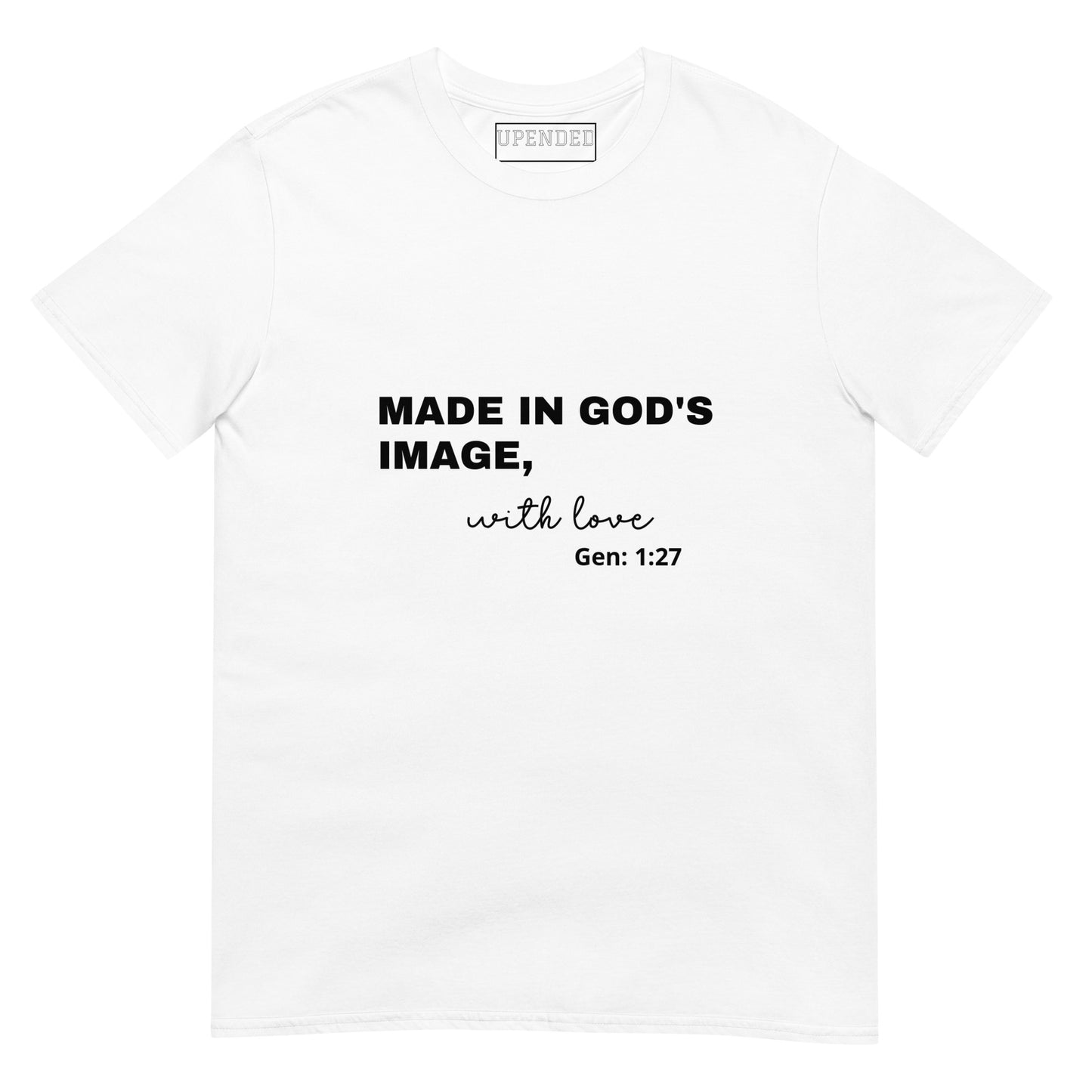 UPENDED SHORT-SLEEVE UNISEX T-SHIRT Gen 1:27