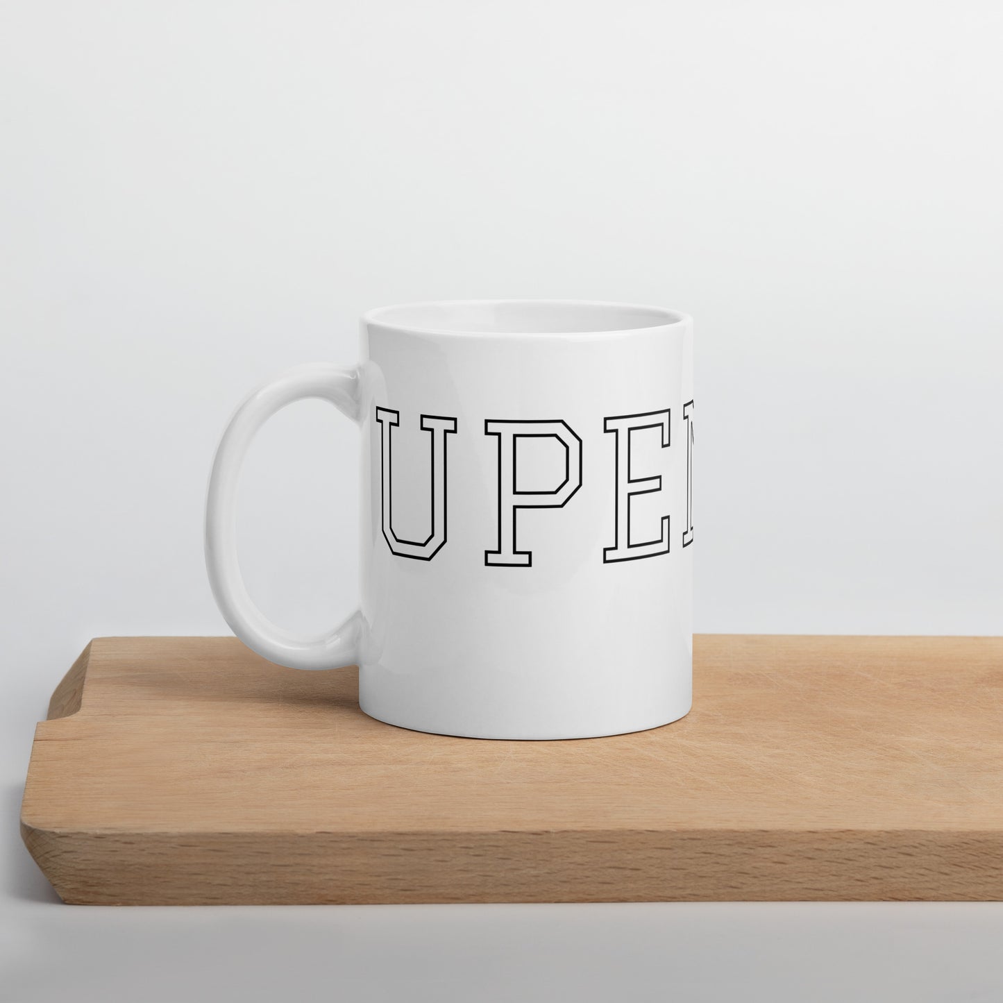 UPENDED MUG WHITE GLOSSY SIGNATURE