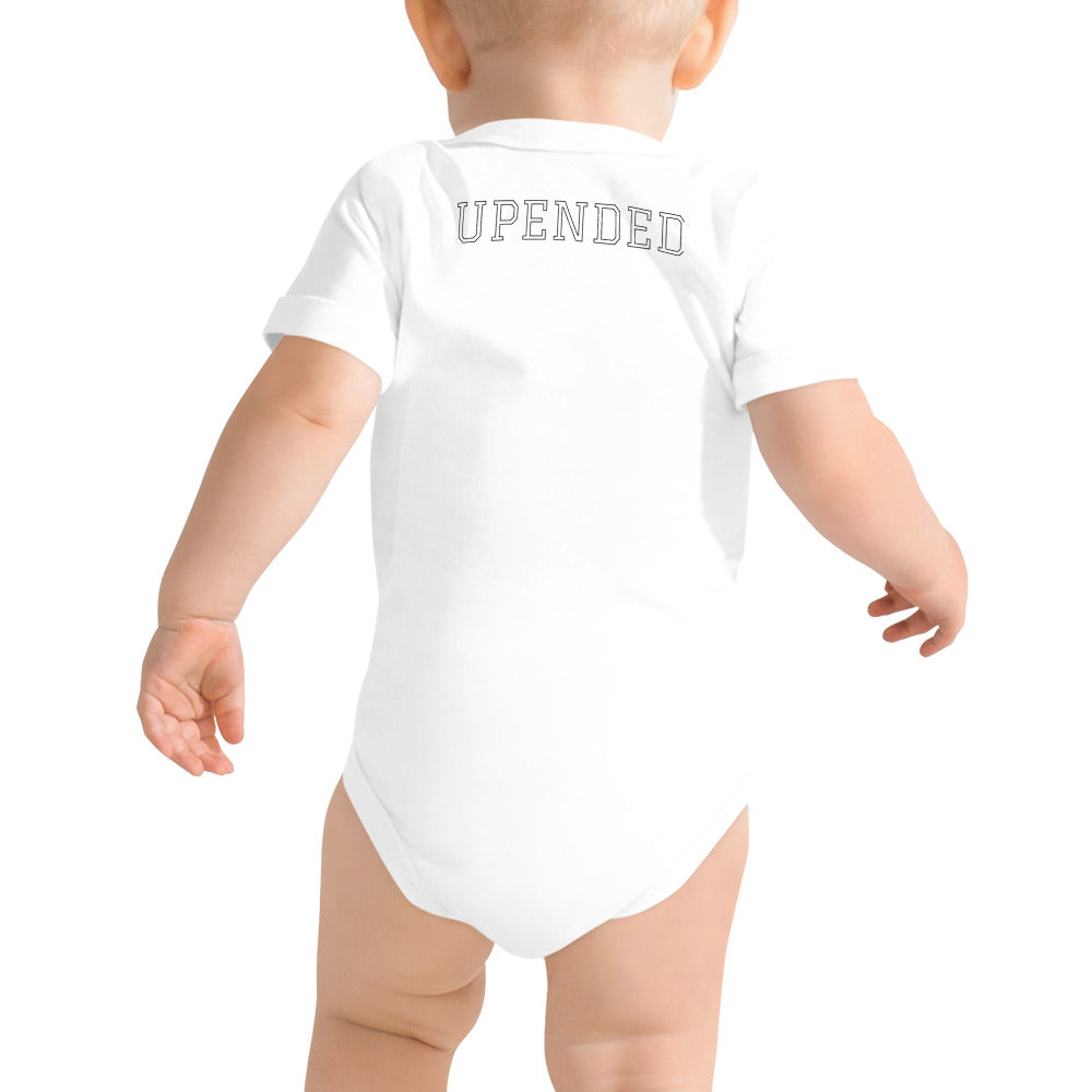 UPENDED BABY SHORT SLEEVE ONE PIECE. PET ME