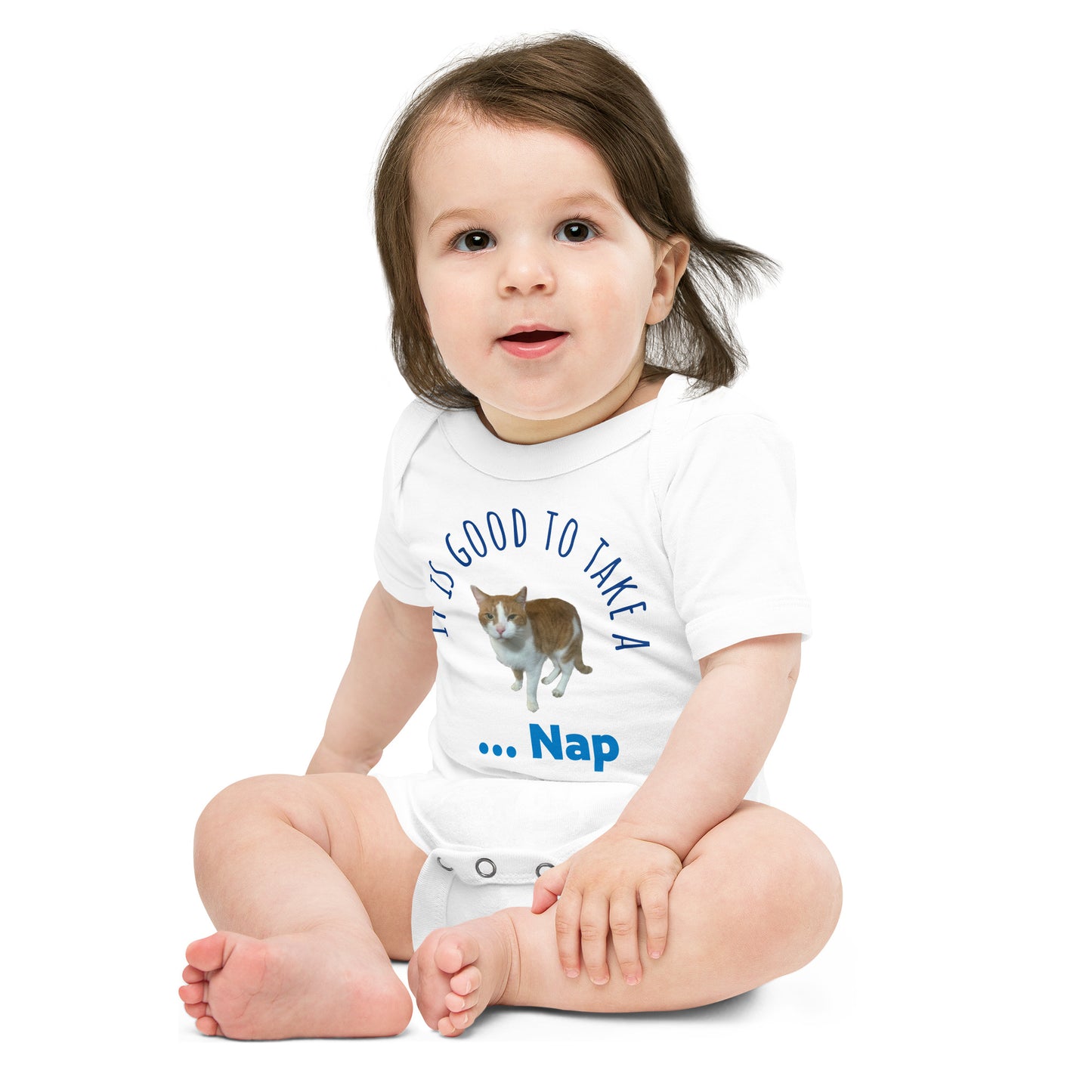 UPENDED BABY SHORT SLEEVE ONE PIECE. IT IS A GOOD TIME TO TAKE A ... NAP