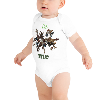 UPENDED BABY SHORT SLEEVE ONE PIECE. PET ME
